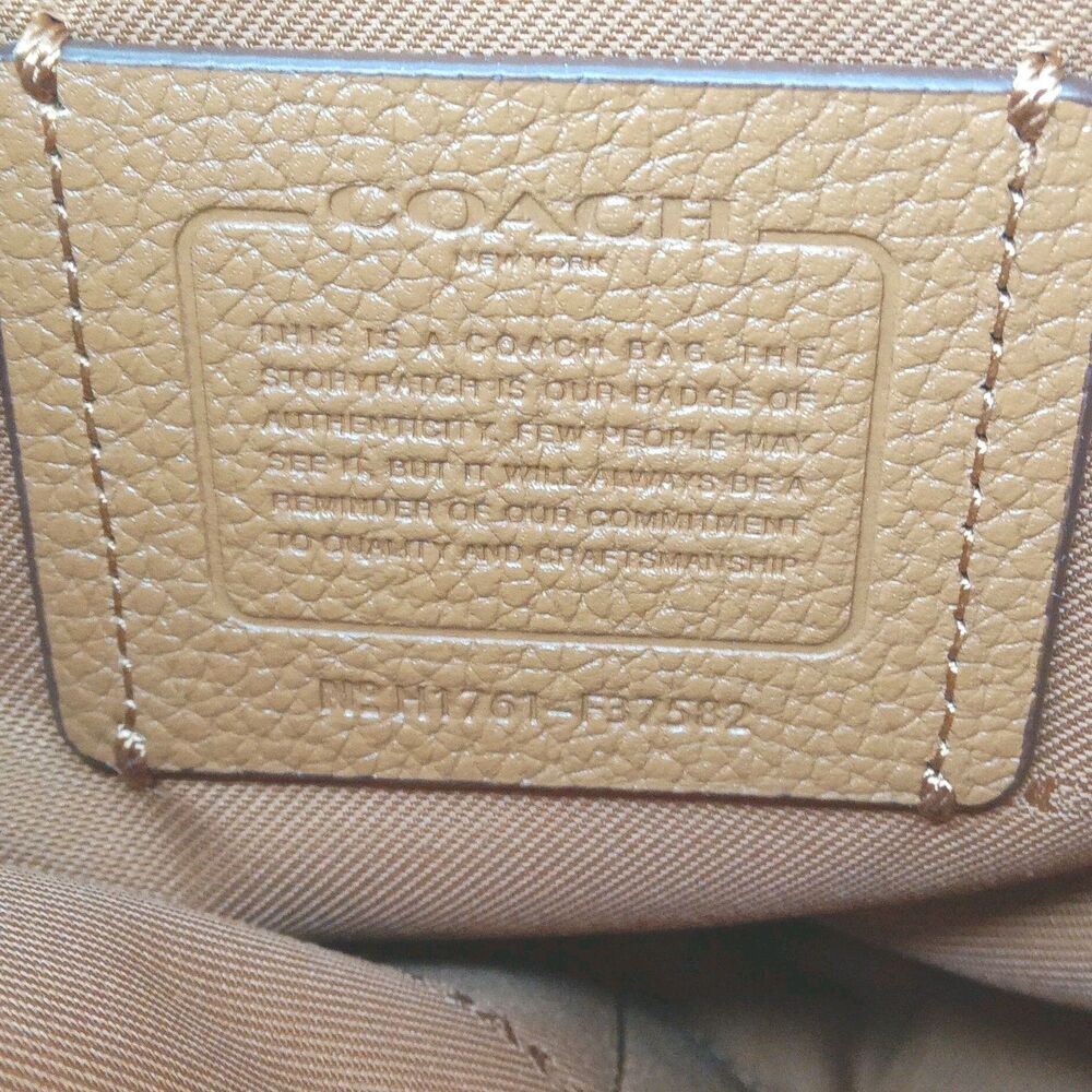 Coach Turnlock Rucksack 37582 Backpack Brown Pebble Leather Bag Retail $398 - Picture 10 of 13